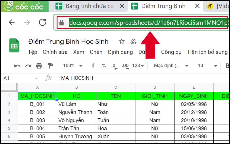 Sử dụng ph&iacute;m tắt Ctrl + V đối với windows, Command + V đối với MacBook để copy URL